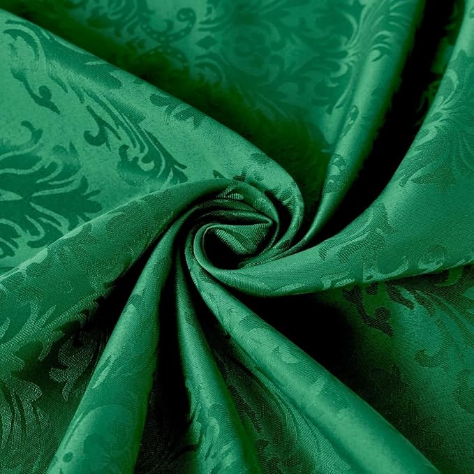 Christmas Green Square Jacquard Tablecloth, Damask Table Cloth, Spill Proof - Image 7