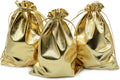 Pack of 100 6"x 8" Heavy Duty Gold Drawstring Organza Jewelry Pouches Wedding by BEAVOING