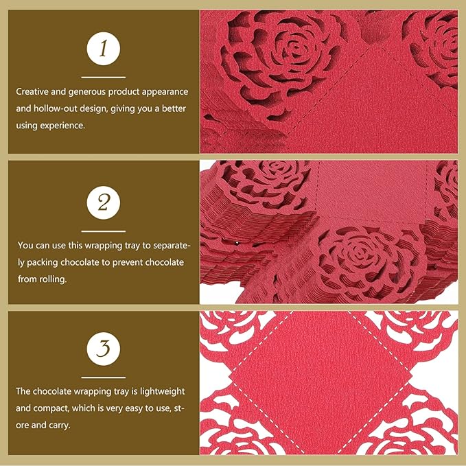 50Pcs Truffle Cupcake Wrapper Liners, Paper Chocolate Candy Wrappers, Peanut - Image 6
