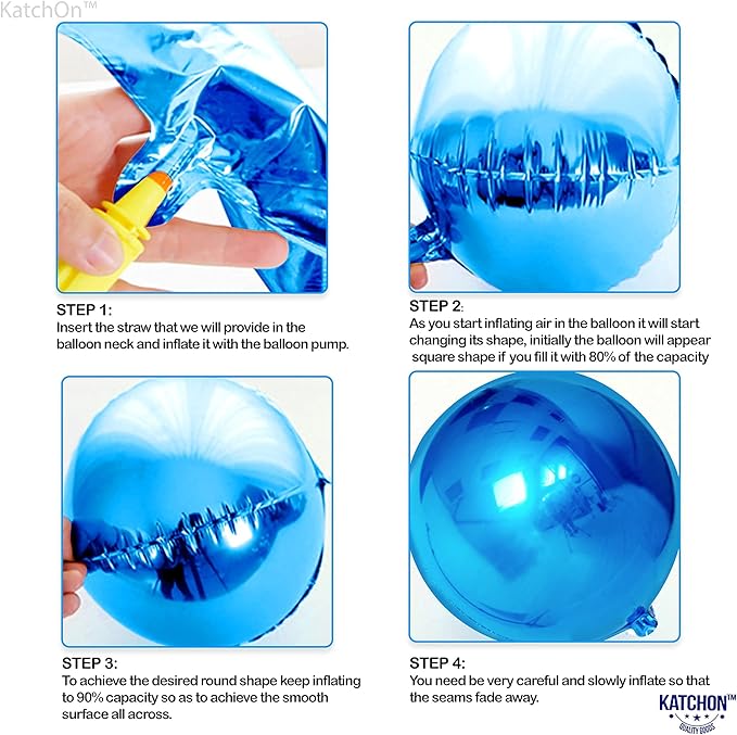 KatchOn, Large Blue Mylar Balloons - Image 3