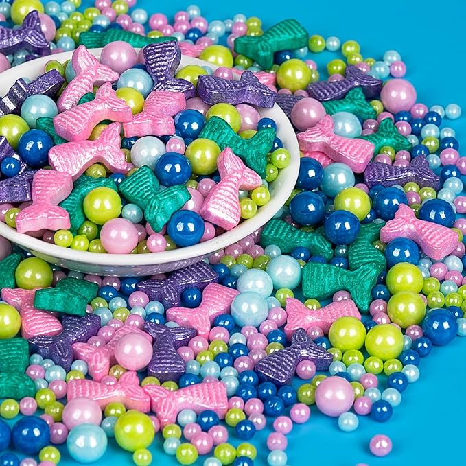Mermaid Sprinkles, Edible Pearl Sprinkle by Sugarzy