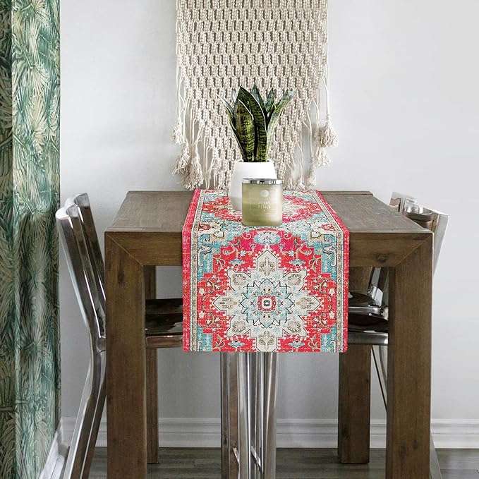 Snycler Table Runner Boho Table Runners Vintage Elegant Farmhouse Table Center - Image 4