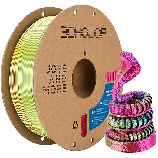 Silk PLA Filament 1.75mm Red Yellow Blue Triple Color PLA 3D Printer Filament 3 by 3DHoJor