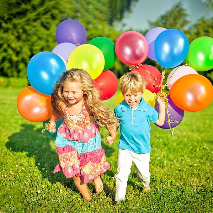 120 Pack Balloons Assorted Color 12 Inches Rainbow Latex Balloons, 10 Bright - Image 6
