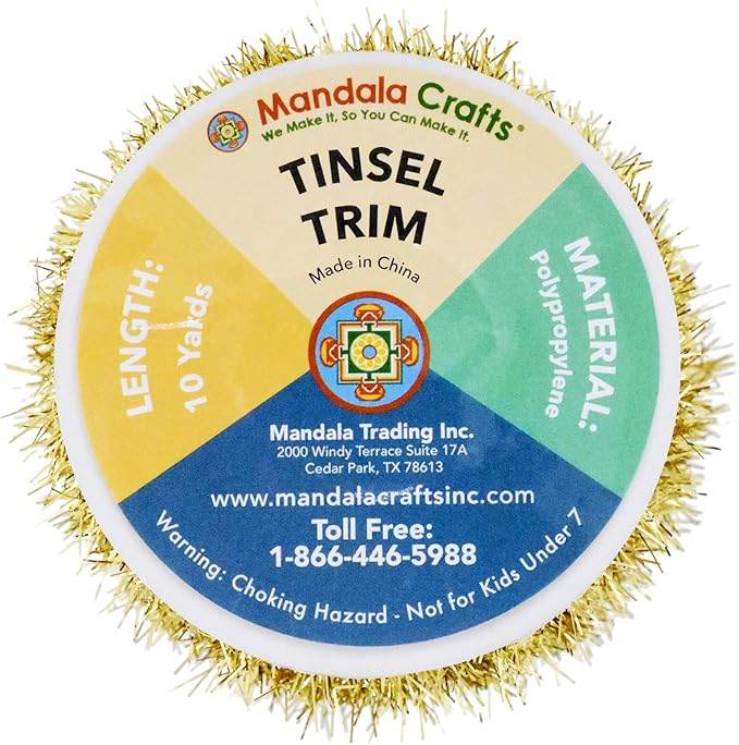 Mandala Crafts Gold Tinsel Garland - Image 4