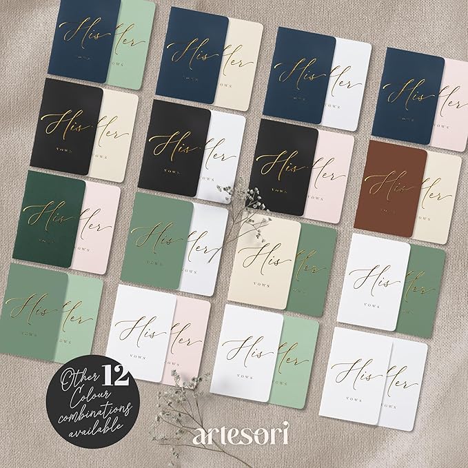 ARTESORI Wedding Vow Books His & Hers - Image 3
