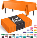 Exquisite 12-Pack Premium Plastic Tablecloth 54in. x 108in. Rectangle Table by Exquisite