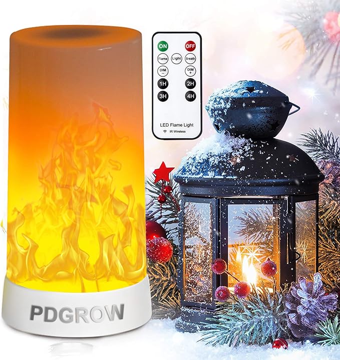 LED Flame Lights with Remote Timer, Flame Lamp 4 Modes USB Rechargeable Fire by Unknown