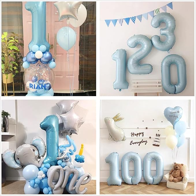 40 Inch Big Blue 8 Balloon Number Foil Helium Number Balloons 0-9 Jumbo Giant - Image 7
