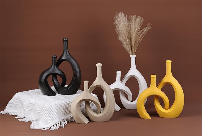 WUBIANJIE Yellow Ceramic Vase - Image 6