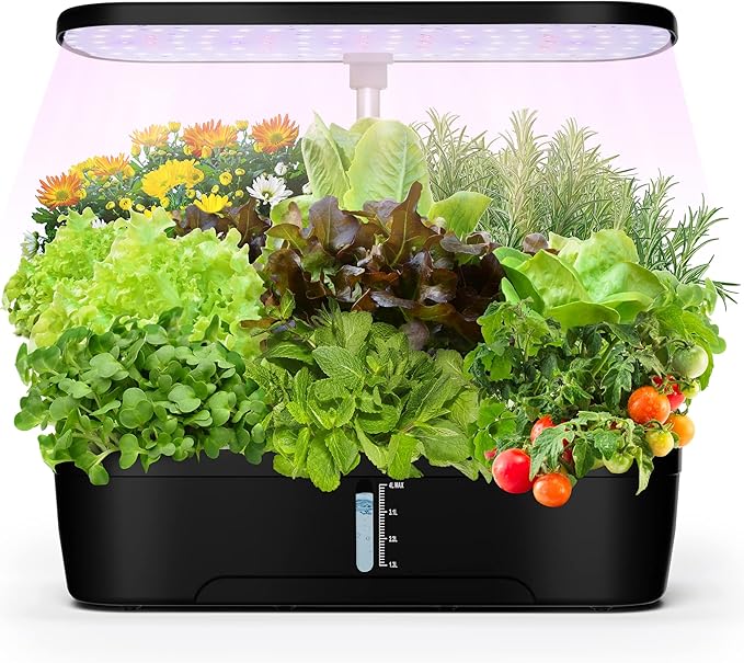 Indoor Garden Hydroponics Growing System 12 Pods, Indoor Herb Garden by CYBSDF