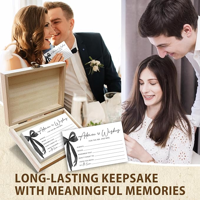 50 Pcs Advice and Wishes for the Mr and Mrs Cards in Box - Image 5