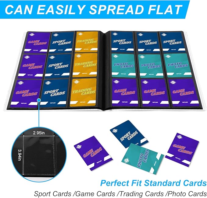 Card Binder 9 Pocket, Collectible Trading Card Album - Image 4