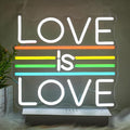 Love Is Love Neon Sign for Wall Decor Wedding Neon Light Pride Rainbow LED Neon by Xixkilly