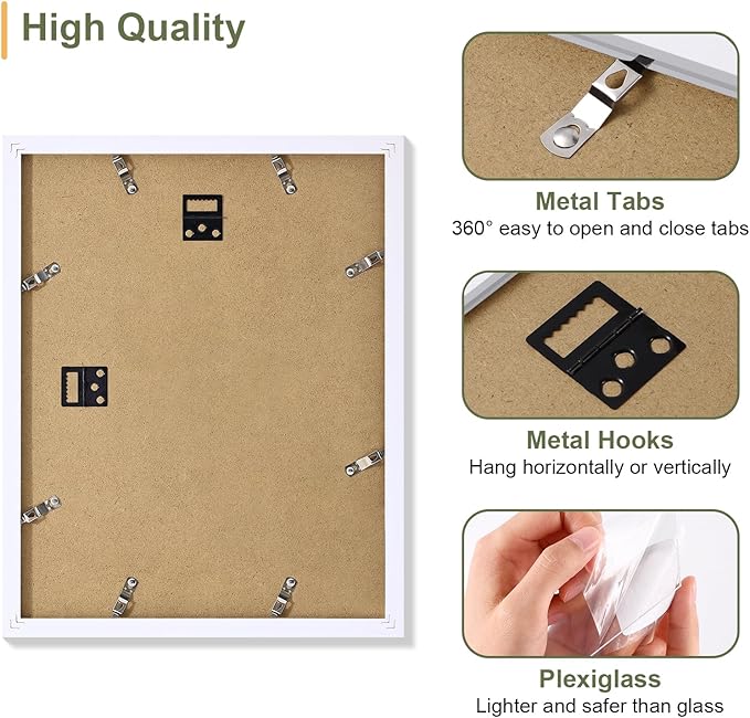 Vittanly 11x14 Collage Picture Frame, Displays 5Pcs 4x6 Pictures - Image 4