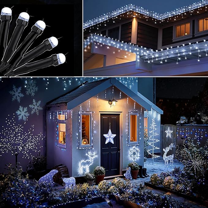 Toodour Solar Christmas Lights, 121ft 350 LED 8 Modes Outdoor Christmas String - Image 2