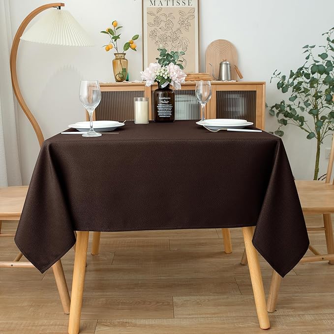 Biscaynebay Textured Fabric Square Tablecloth 90x90 Inch, Wedding and Parties - Image 7