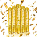 12 Inch Gold Confetti Poppers | 5 Pack Confetti Cannons by Tamsan