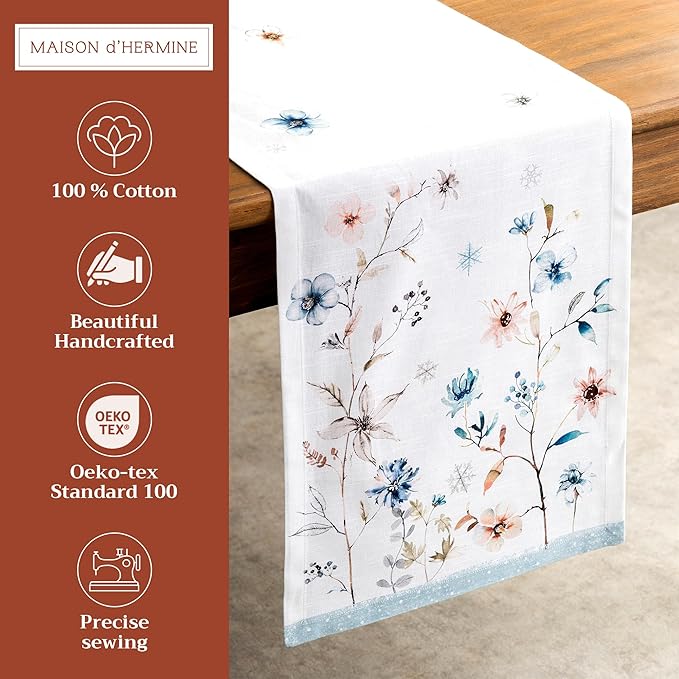 Maison d' Hermine Table Runner 100% Cotton Single Layer Table Runners 108 - Image 2