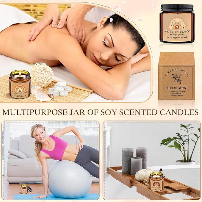 MTLEE 20 Pcs Thank You Gifts Candles 3.5 oz Employee Appreciation Inspirational - Image 4