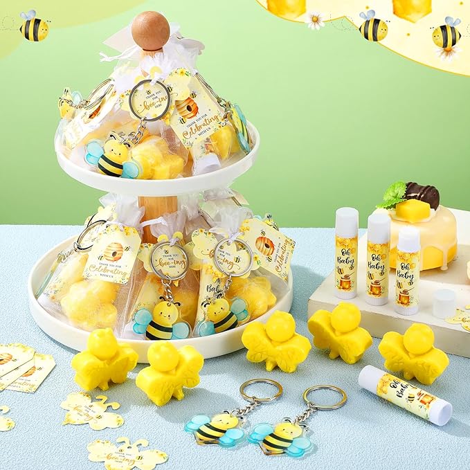 288 Baby Shower Favors Baby Shower Gifts Bulk Lip Balms Soaps Keychains Organza - Image 4