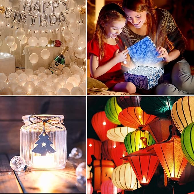 Aogist 100pcs Yellow Balloon Light, Long Standby Time Waterproof Mini Ball Light - Image 5