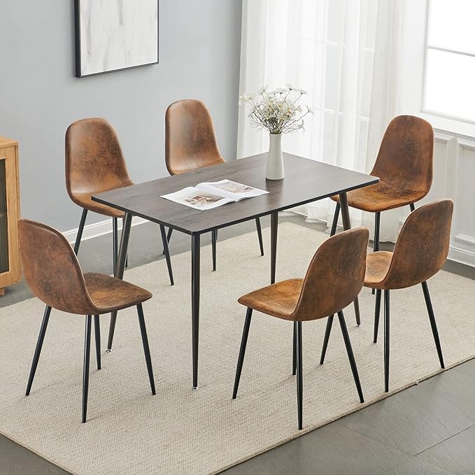 Homy Casa Dining Chairs Set of 8, Modern Mid-Century Style Dining Room Side - Image 2