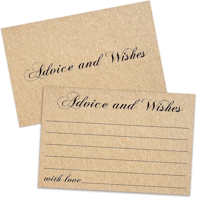Advice and Wishes Cards, Double-sided Blank Cards Suitable by ZEDEV