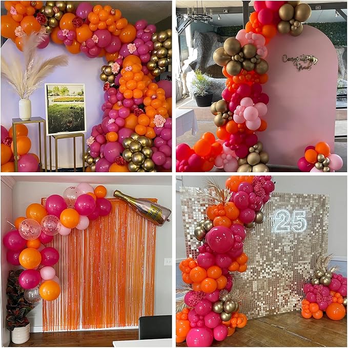 Pink and Orange Balloons 12 Inch - Image 5