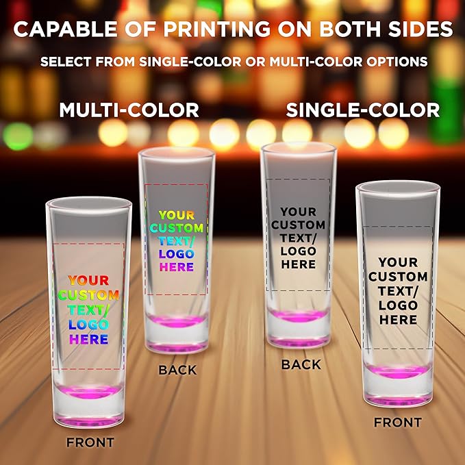 Custom Cordial Shooter Shot Glasses 2 oz. Set of 10, Personalized Bulk Pack - Image 6