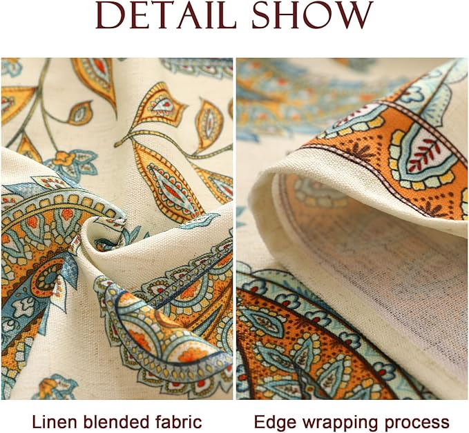 patdrea Designer Vintage French Rectangle Table Cloth, Italian Floral Wrinkle - Image 4
