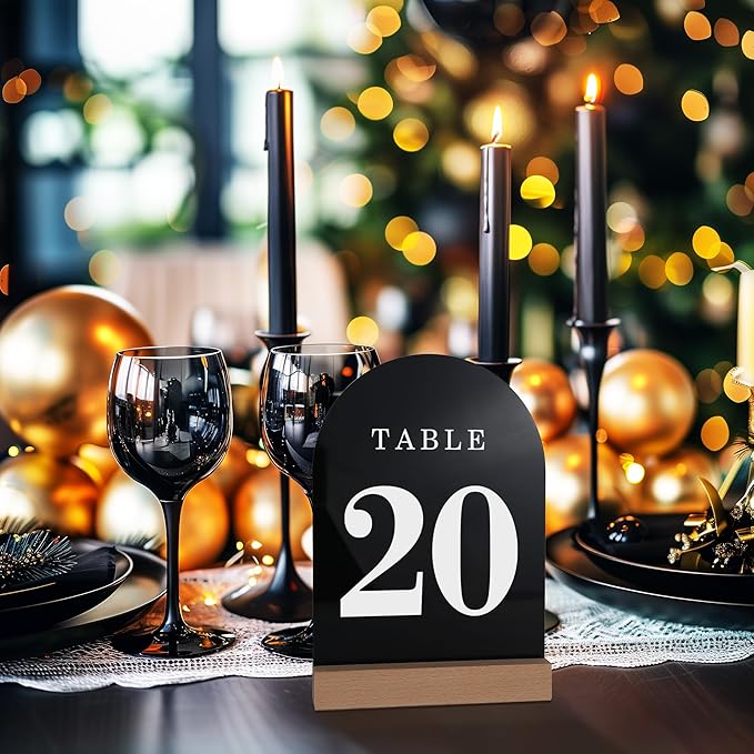 Wedding Table Numbers 1-20, Acrylic Arch Signs by ORGANTEAM
