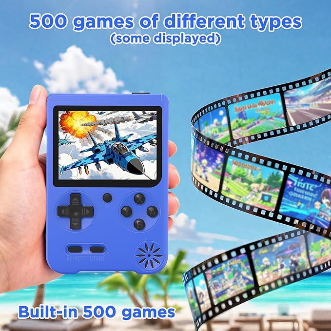 Retro Handheld Game Console, 3-inch LCD Screen Portable Game Console - Image 5