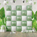 Square Foil Sage Green and White Balloon Wall Backdrop Tunnel Flat Double Sided by Orgnafey