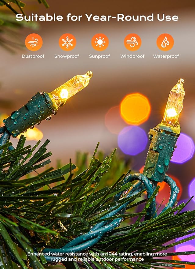 Minetom LED Clear Christmas String Lights, Christmas Decorations Indoor - Image 6