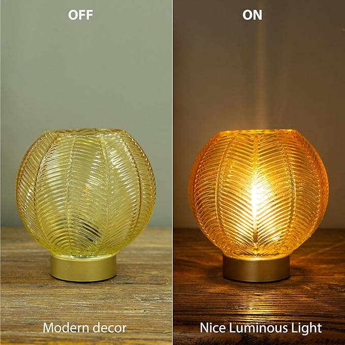 Battery Operated Lamp with Timer, Table Lamp Small Cordless Lamp Battery Powered - Image 5
