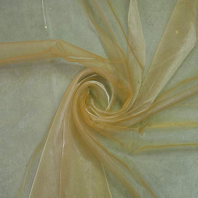 VDS Champagne Organza Fabric, 60 Yards Continuous, 45” Wide, Wedding Party by VDS