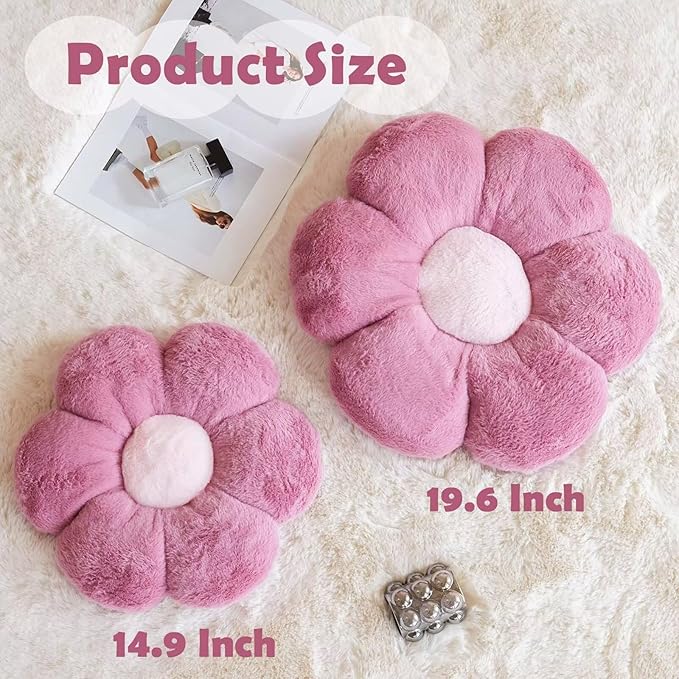 Dusty Purple Flower Shaped Throw Pillow - Image 2