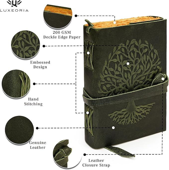 LUXEORIA Tree Of Life Leather Journal - Image 5