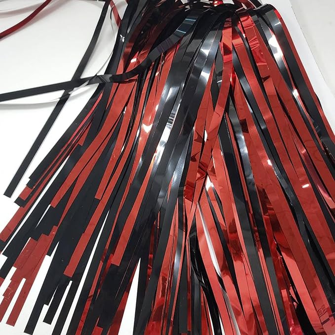 Black Red Party Streamers Backdrop - Image 6