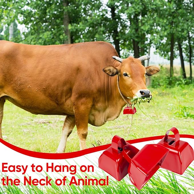 Cow Bells Noise Makers Red Cheering Bell - Image 6