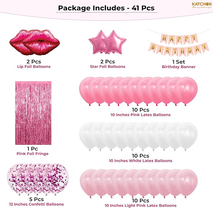 KatchOn, Girls & Her | Pink Party Decorations - Image 2