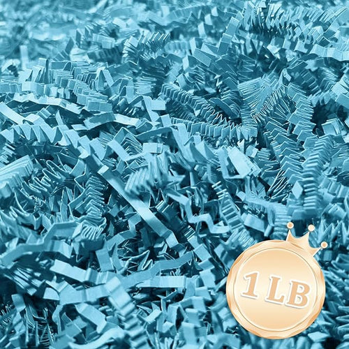 1 LB Deep Blue Crinkle Cut Paper Shred Filler Great by Zankubom