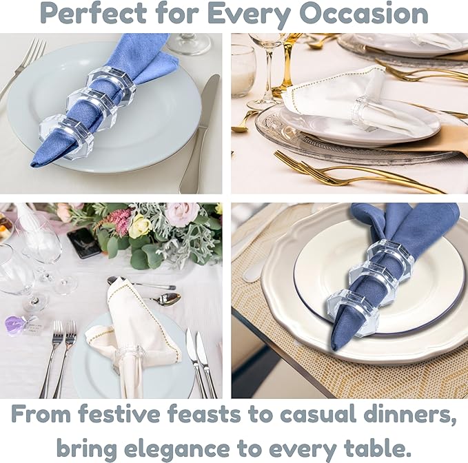 Acrylic Napkin Rings Set of 12 - Image 5