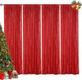 Hahuho Red Sequin Backdrop Curtain, Party Decoration（4 Panels, 2FT x 8FT by Hahuho
