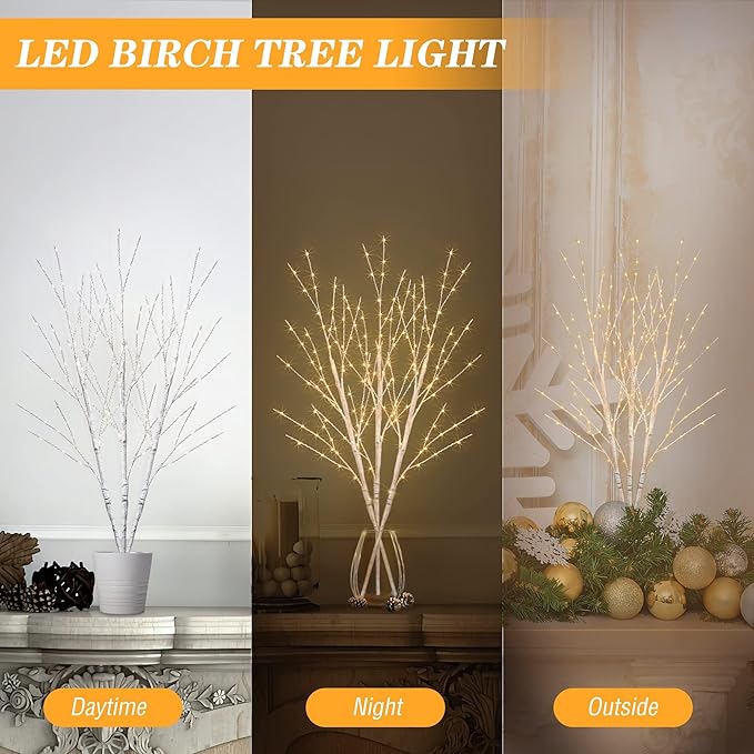 Lighted White Birch Branches - Image 9