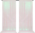 PartyDelight Sequin Backdrop Curtains Iridescent 2 Panels 5Ft x 10Ft Photograph by PartyDelight