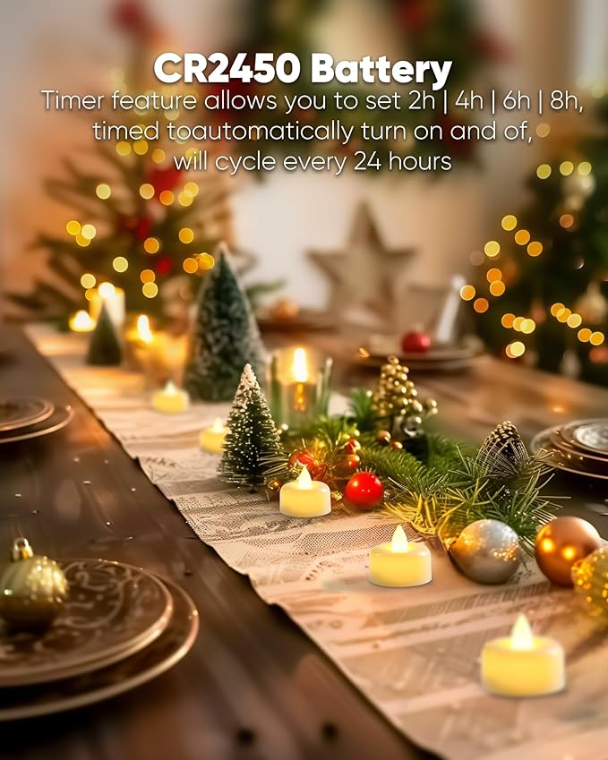 Amagic 12 Pack Remote Candles, Tea Lights - Image 3