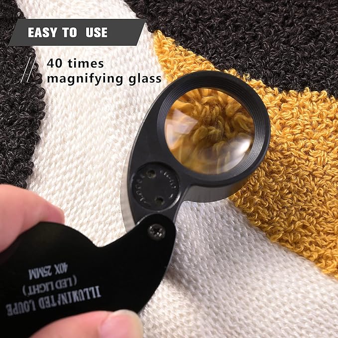 2 Pieces 40X Magnifying Glass, Jewelers Loupe Pocket Folding Magnifier - Image 4
