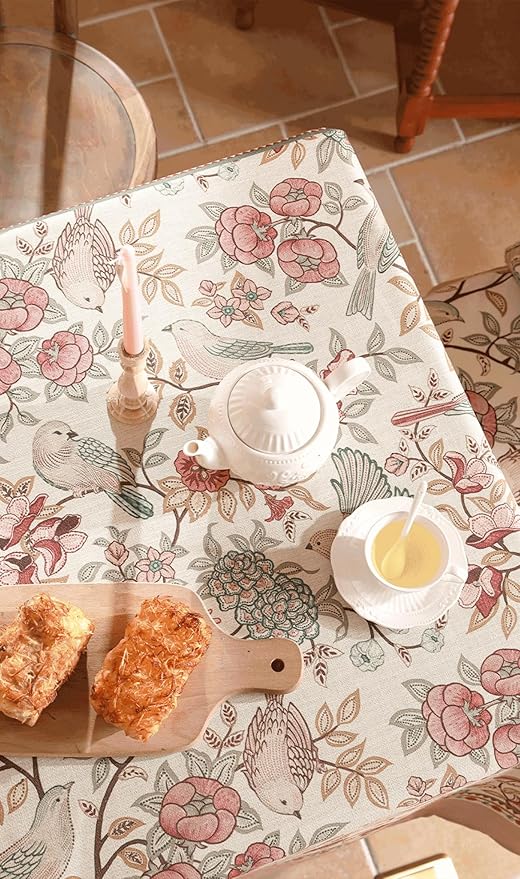 patdrea Designer Pink Linen Table Cloth - Image 5